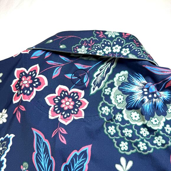 Puma Liberty Shirt Men’s XL Blue Floral Performance Stretch Golf Preppy Polo - Picture 5 of 6